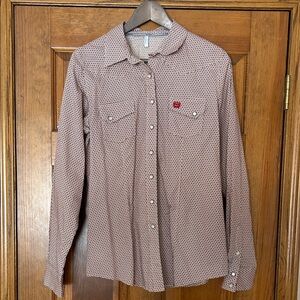 Cinch Geometric Snap-Down Shirt